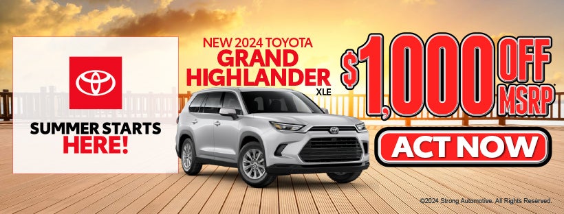 New 2024 Toyota Grand Highlander XLE $1,000 Off MSRP*