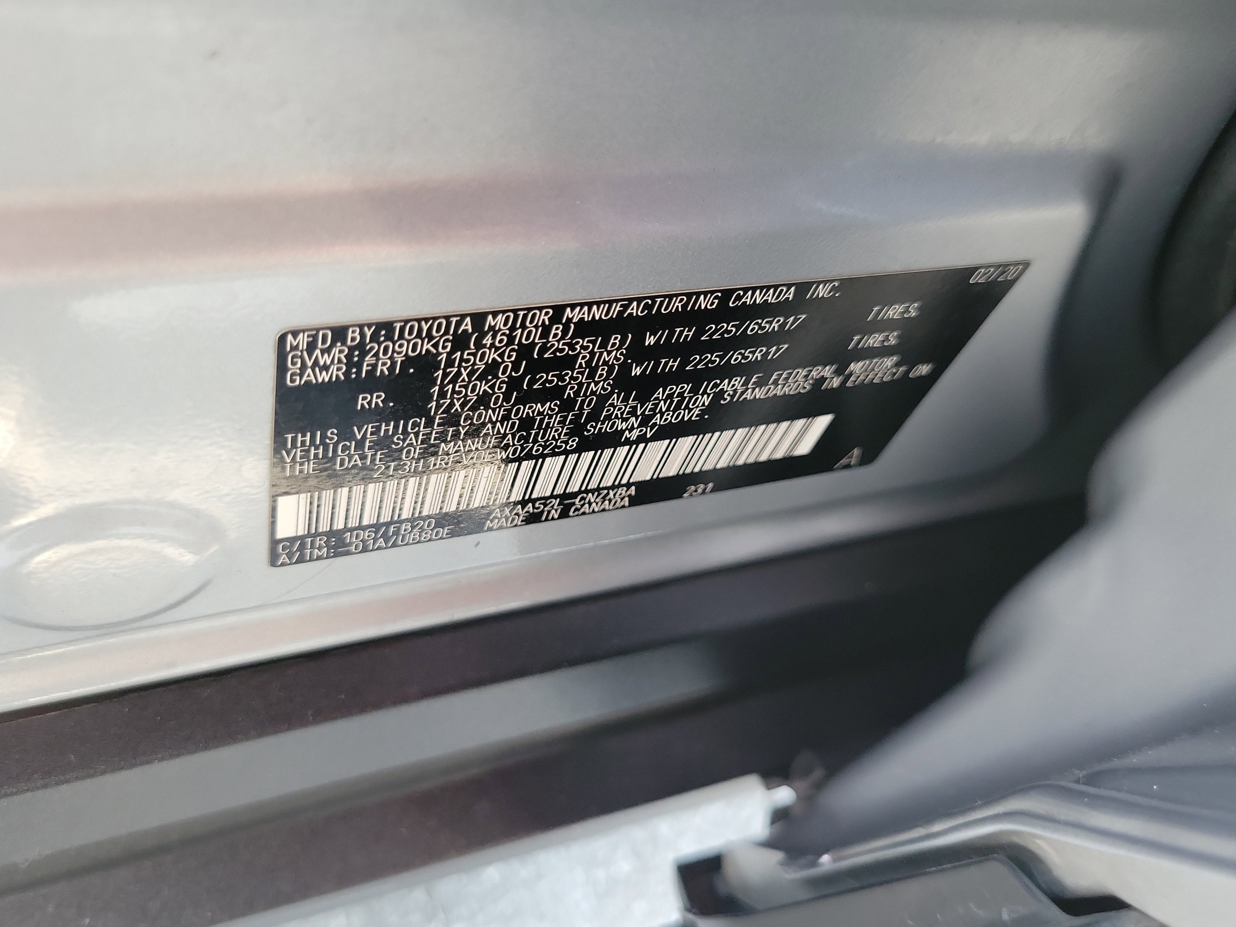 2020 Toyota RAV4 LE