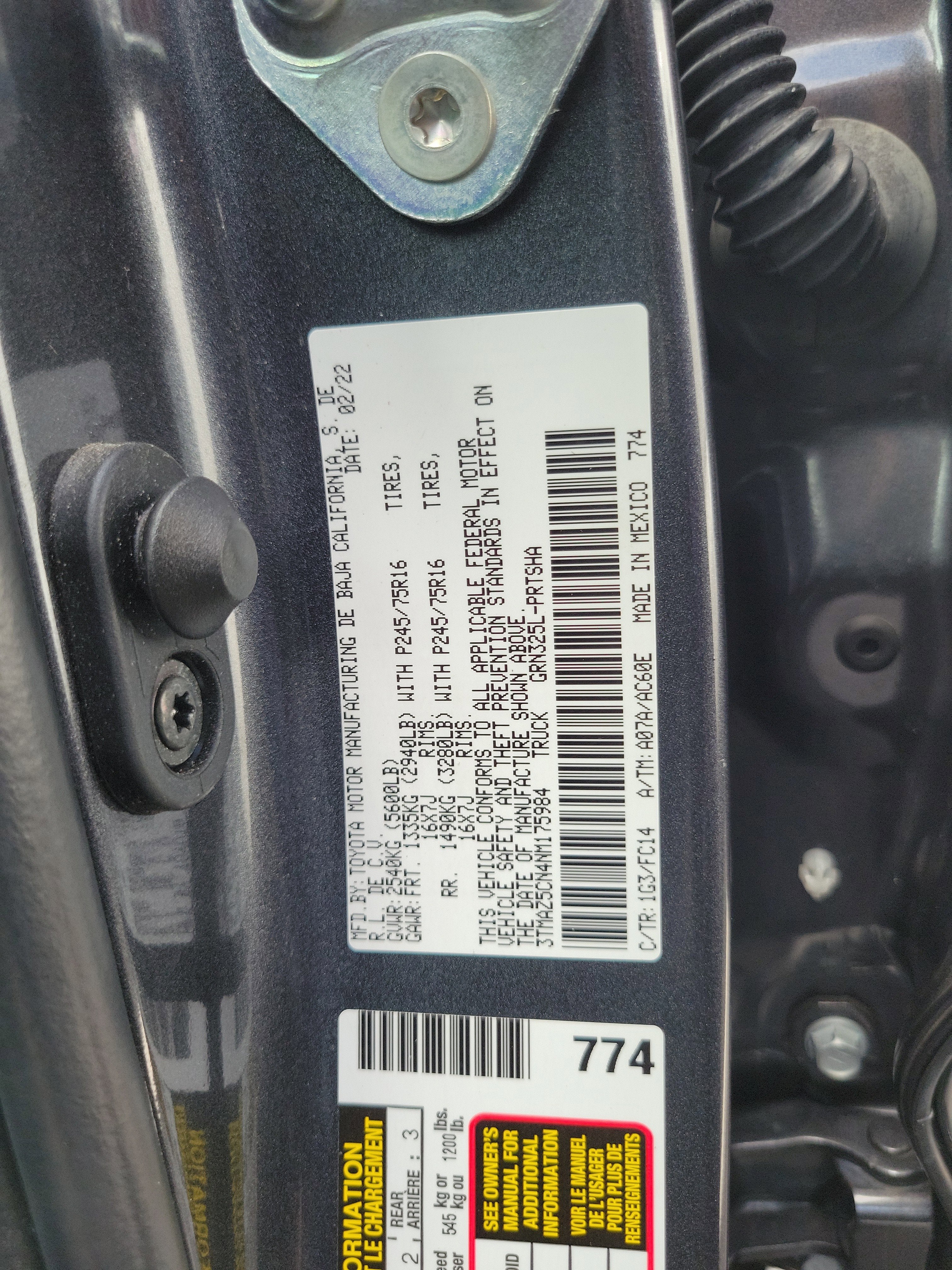 2022 Toyota Tacoma 2WD SR5