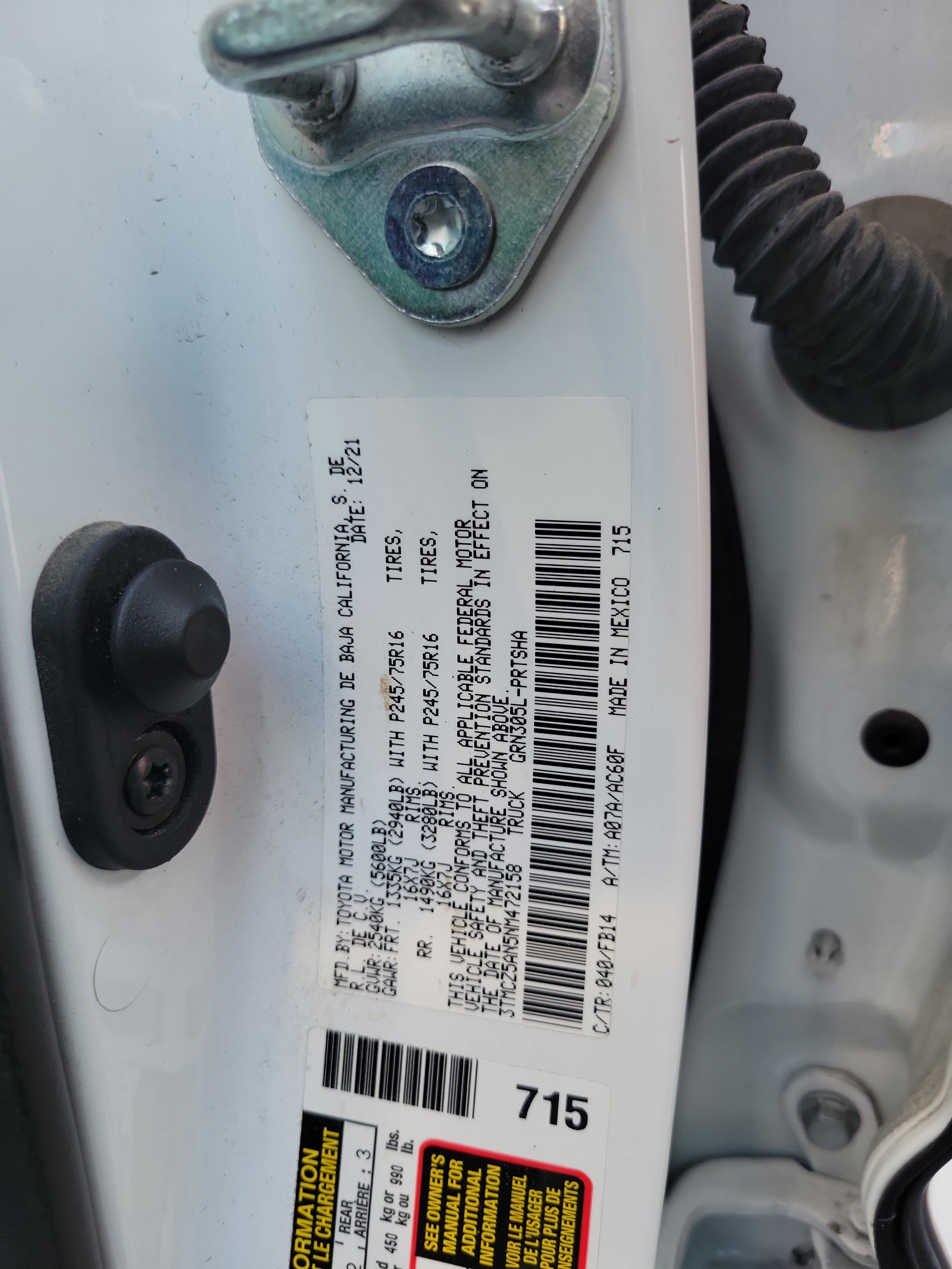 2022 Toyota Tacoma 4WD SR