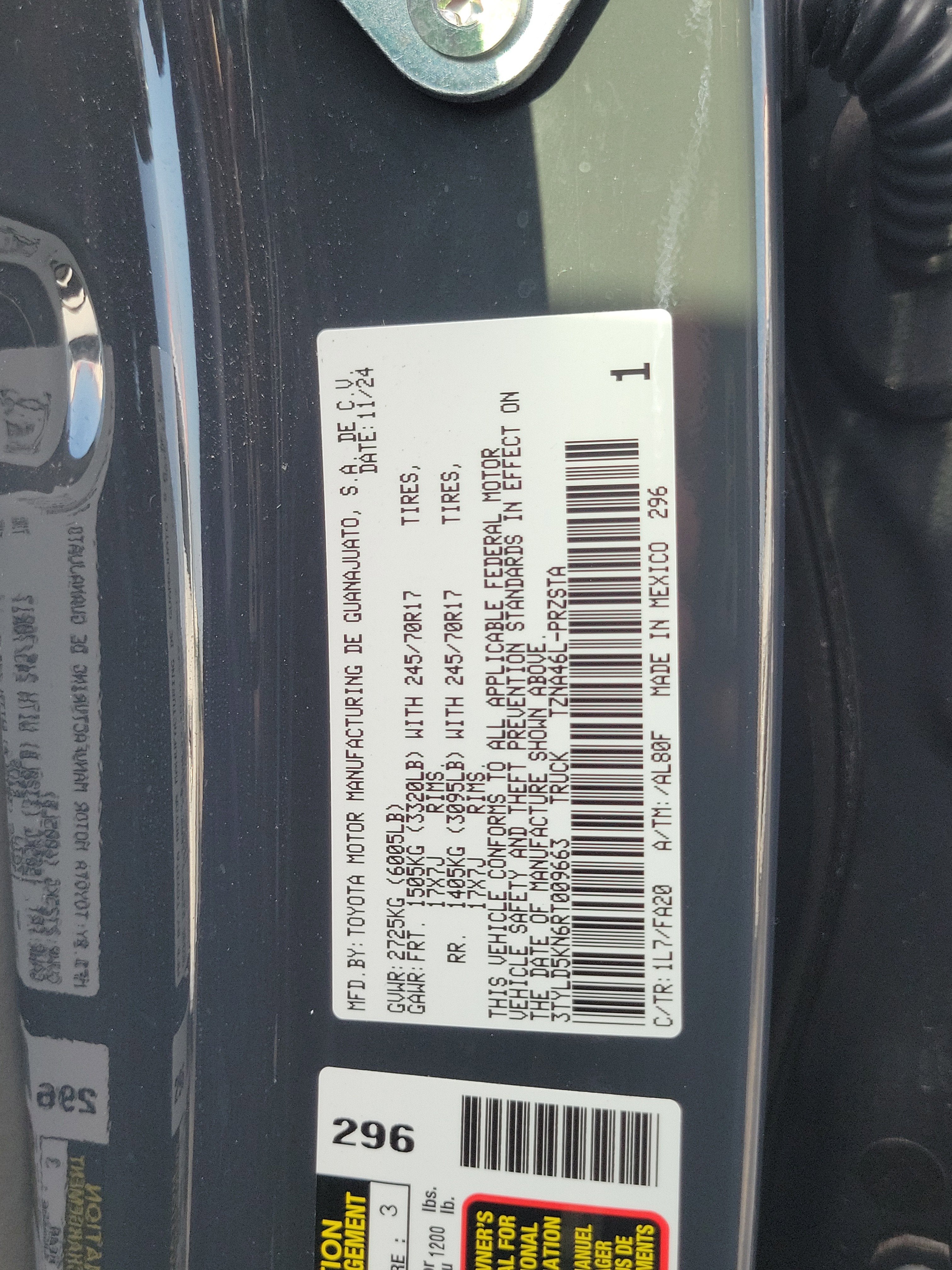 2024 Toyota Tacoma 4WD SR