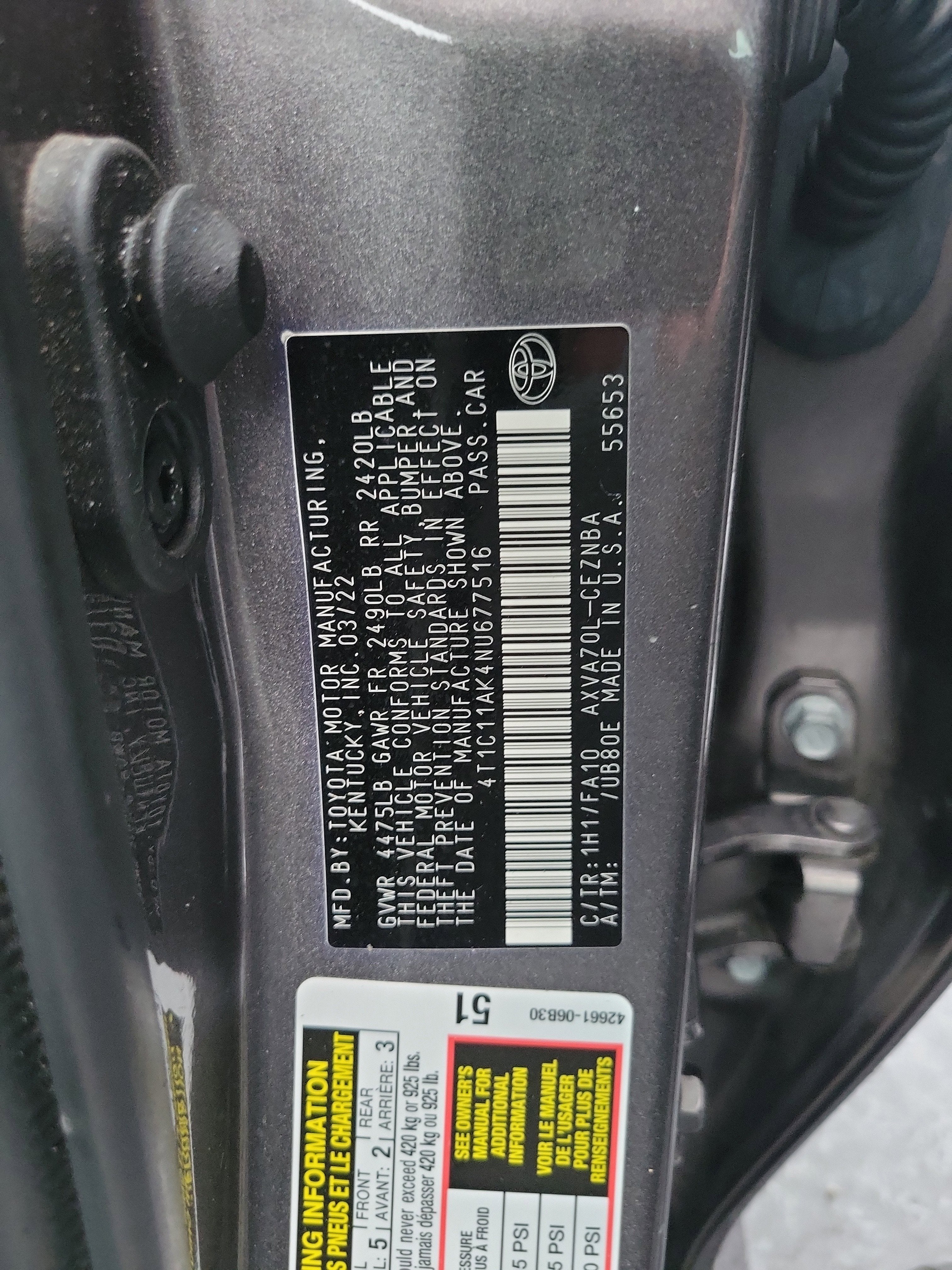 2022 Toyota Camry LE