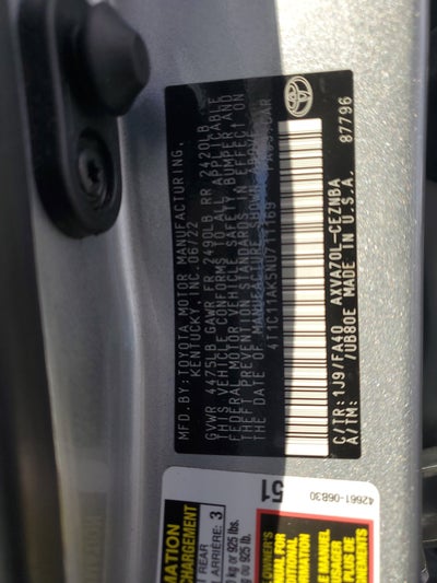 2022 Toyota Camry LE