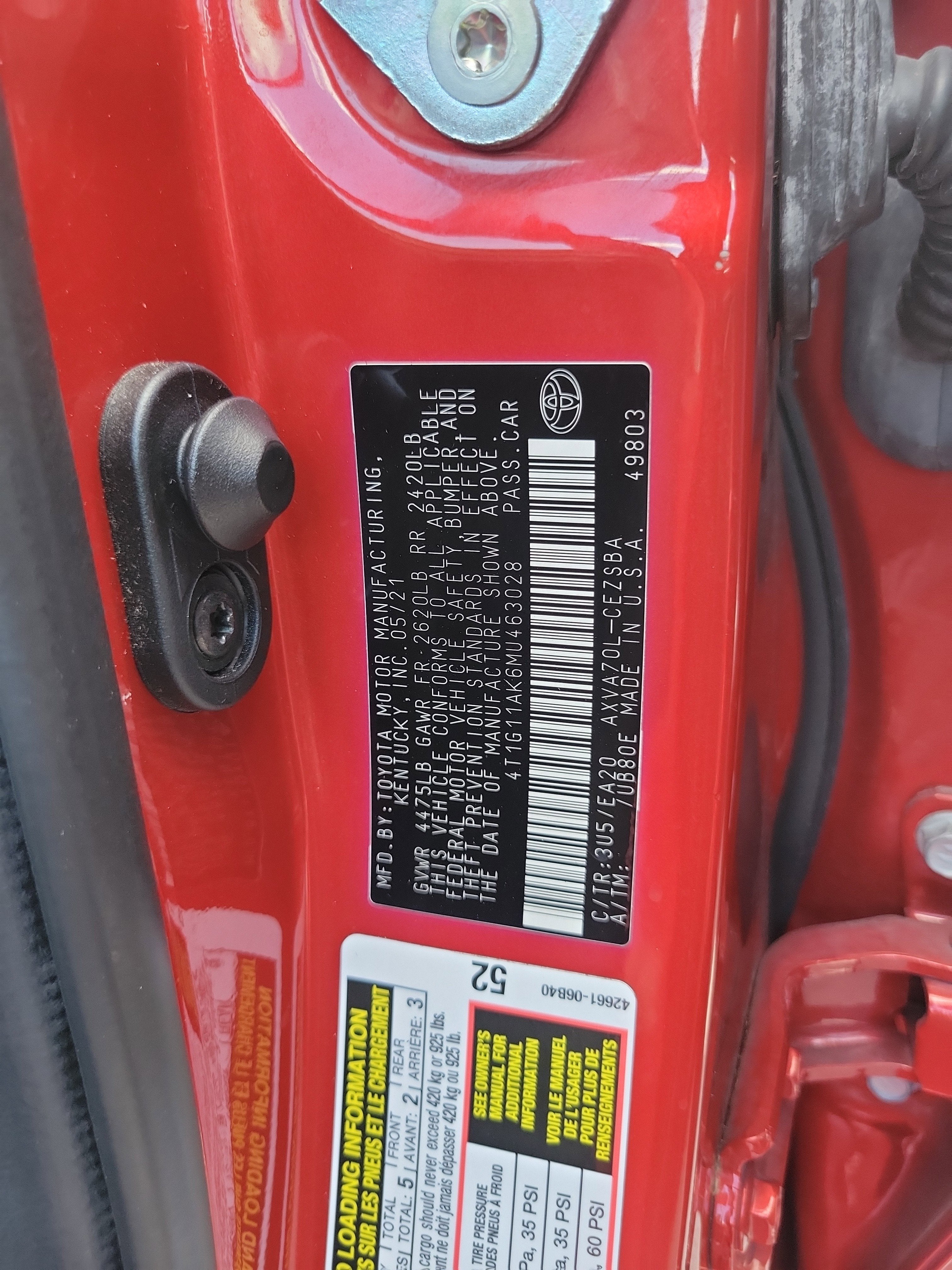 2021 Toyota Camry SE