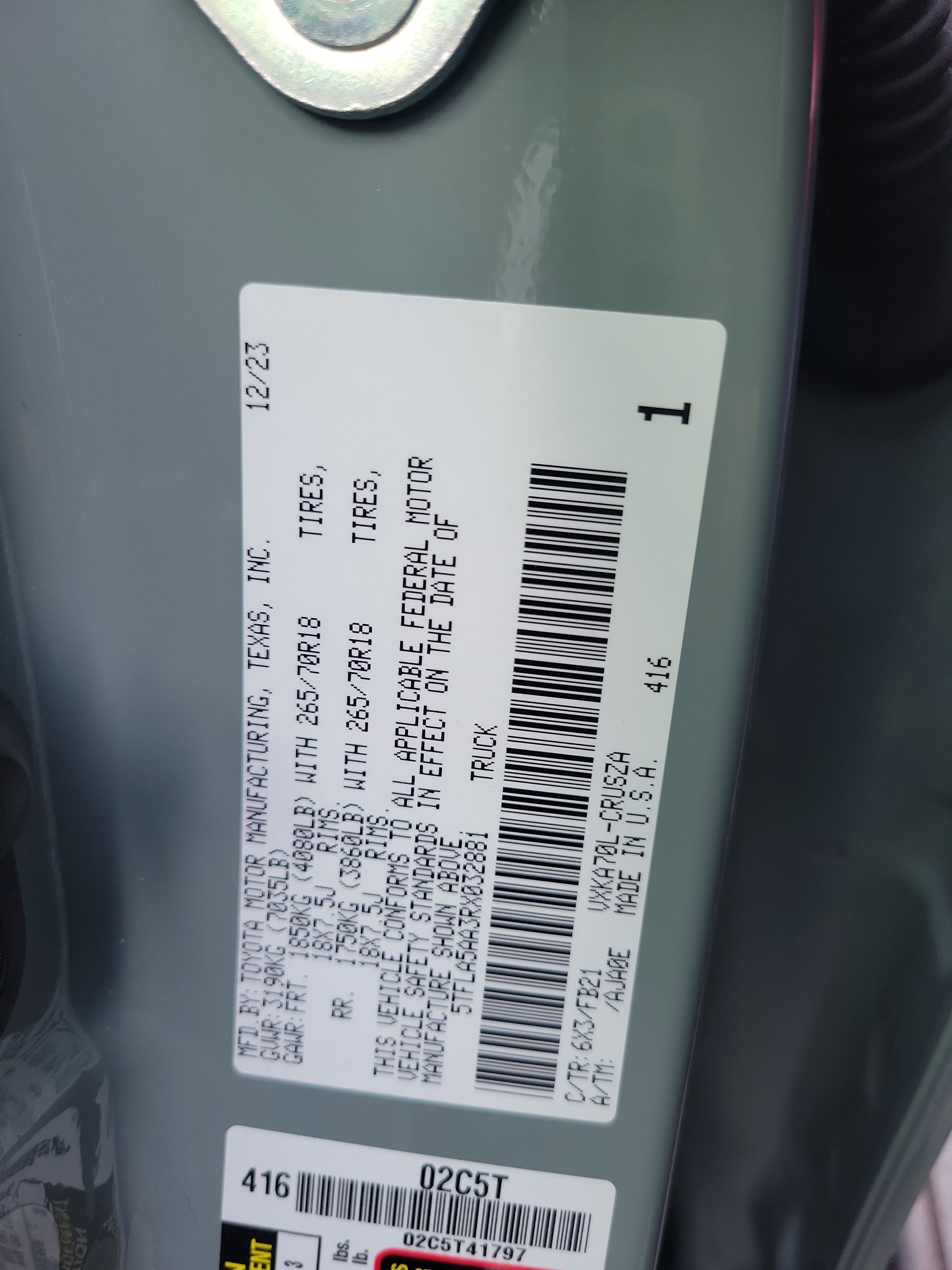 2024 Toyota Tundra 2WD SR5