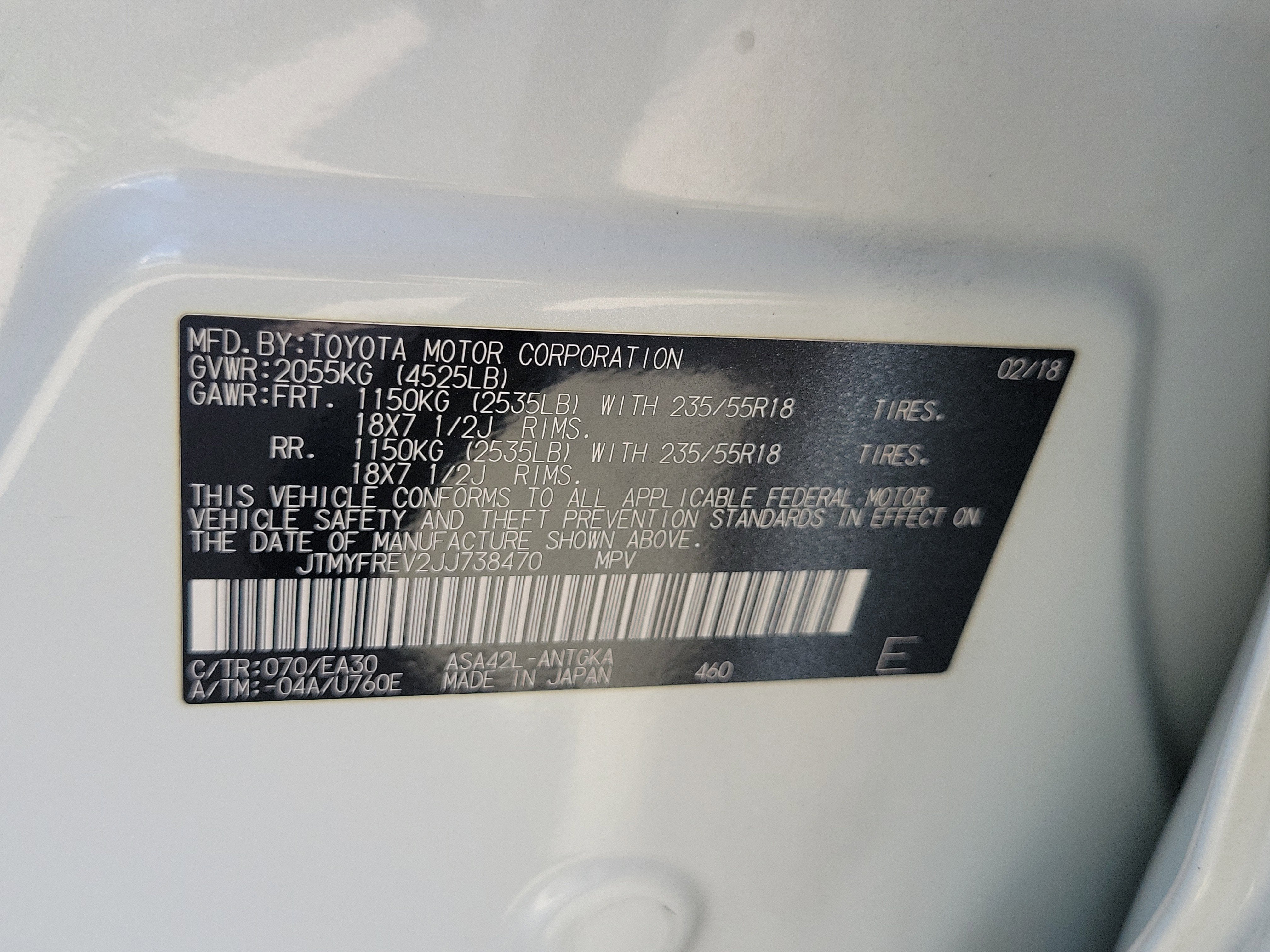 2018 Toyota RAV4 Base