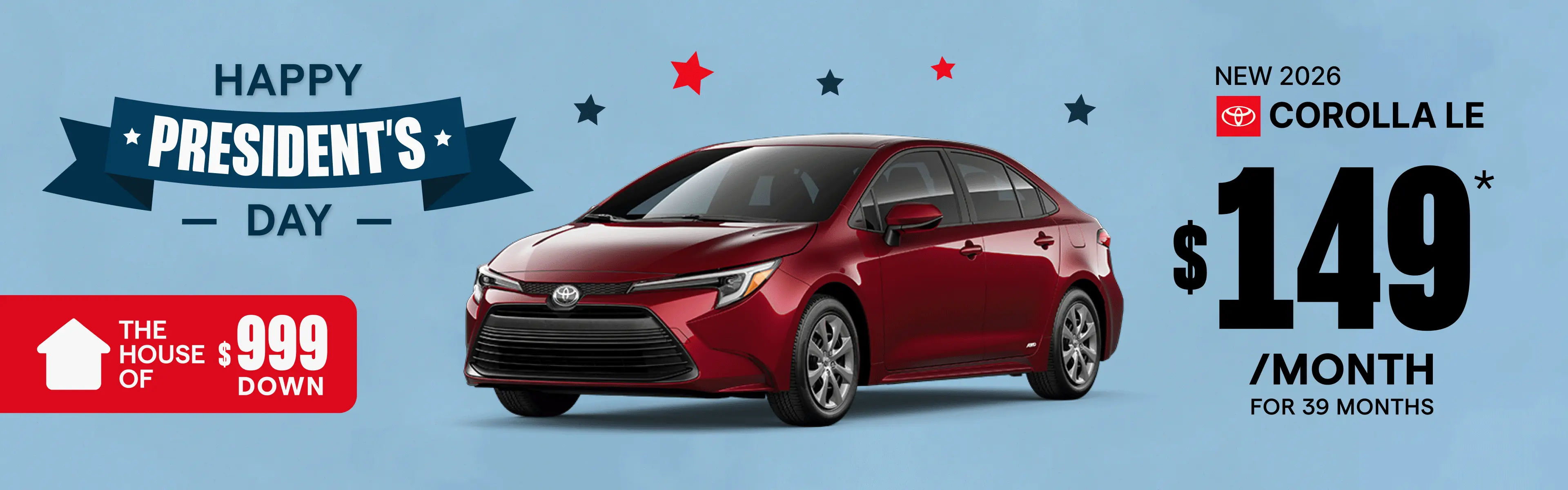 Happy presidents day banner