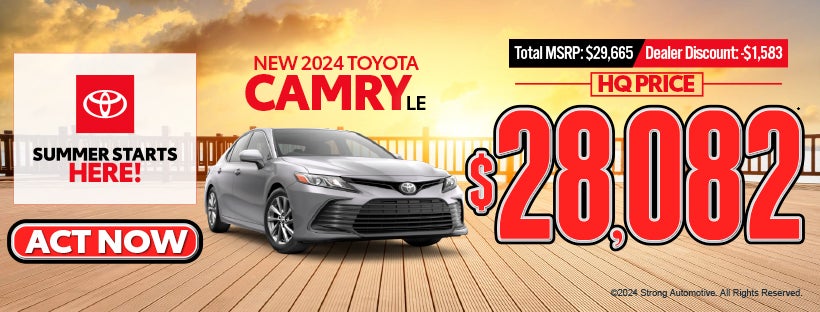 New 2024 Toyota Camry LE HQ Price: $28,082*