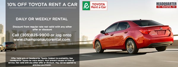 Toyota Service Specials Hialeah FL | Toyota Parts Coupons