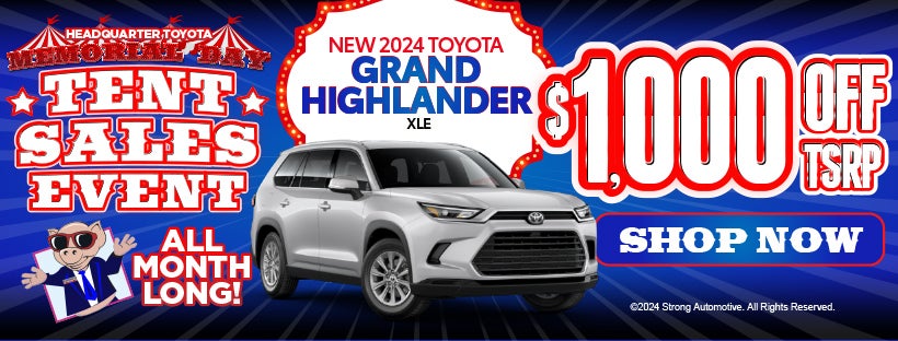 New 2024 Toyota Grand Highlander XLE $1,000 Off TSRP*