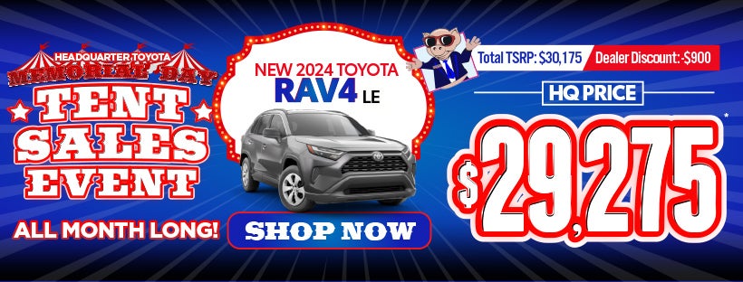 New 2024 Toyota Rav4 LE HQ Price: $29,275*