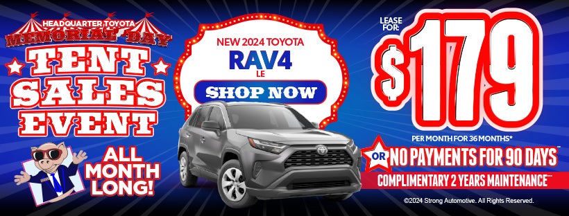 New 2024 Toyota Rav4 LE | Lease for $179/mo. for 36 months*
